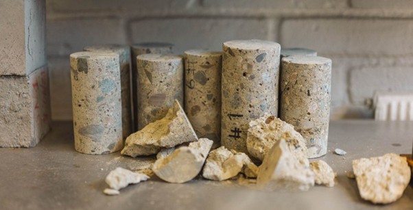 Utborede betongkjerner for trykkprøving